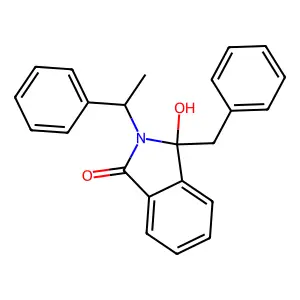 3-Benzyl-3-hydroxy-2-(1-phenylethyl)isoindol-1-one structure