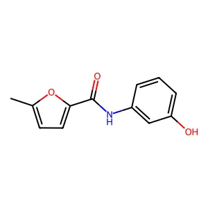 N-(3-hydroxyphenyl)-5-methylfuran-2-carboxamide structure
