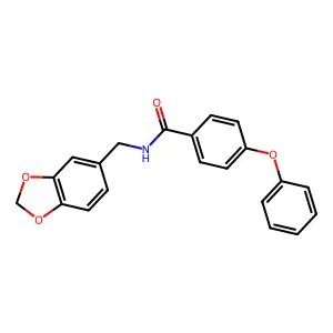 N-(1,3-benzodioxol-5-ylmethyl)-4-phenoxybenzamide structure