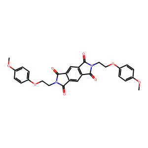2,6-bis[2-(4-methoxyphenoxy)ethyl]pyrrolo[3,4-f]isoindole-1,3,5,7(2H,6H)-tetrone structure