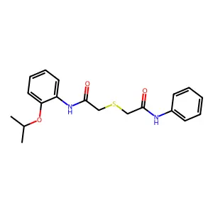 N-(2-Isopropoxy-phenyl)-2-phenylcarbamoylmethylsulfanyl-acetamide structure