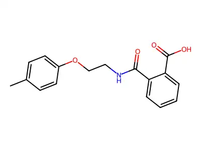 2-({[2-(4-Methylphenoxy)ethyl]amino}carbonyl)benzoic acid structure