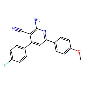 2-Amino-4-(4-fluorophenyl)-6-(4-methoxyphenyl)pyridine-3-carbonitrile structure