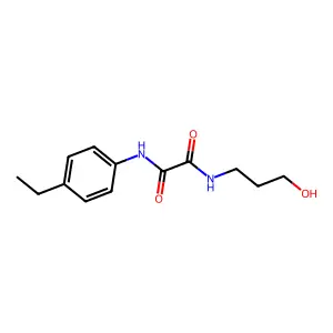N'-(4-ethylphenyl)-N-(3-hydroxypropyl)oxamide structure