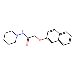 2-naphthalen-2-yloxy-N-piperidin-1-ylacetamide structure
