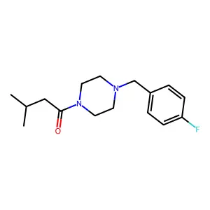 1-[4-(4-Fluorobenzyl)piperazin-1-yl]-3-methylbutan-1-one structure