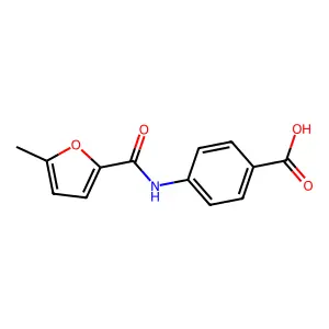 4-[(5-Methyl-2-furoyl)amino]benzoic acid structure