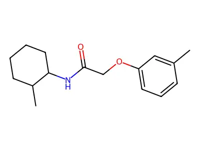 N-(2-methylcyclohexyl)-2-(3-methylphenoxy)acetamide structure