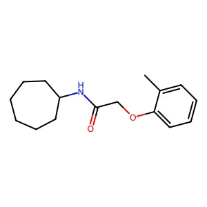 N-cycloheptyl-2-(2-methylphenoxy)acetamide structure