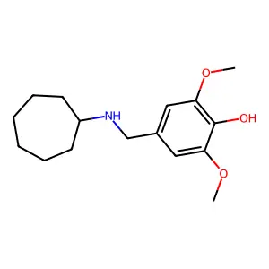4-[(Cycloheptylamino)methyl]-2,6-dimethoxyphenol structure