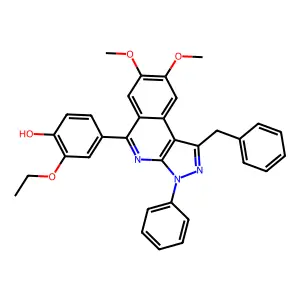 4-[7,8-Dimethoxy-3-phenyl-1-(phenylmethyl)-3H-pyrazolo[3,4-c]isoquinolin-5-yl]-2-ethoxyphenol structure