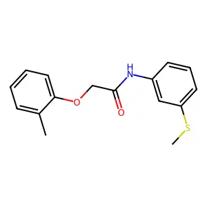 2-(2-methylphenoxy)-N-[3-(methylsulfanyl)phenyl]acetamide structure