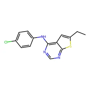 N-(4-chlorophenyl)-6-ethylthieno[2,3-d]pyrimidin-4-amine structure