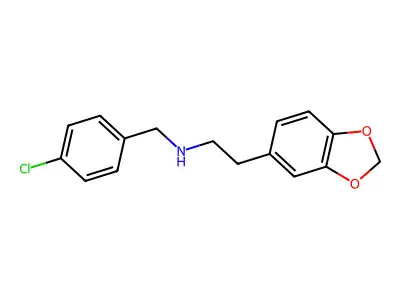 2-(1,3-benzodioxol-5-yl)-N-[(4-chlorophenyl)methyl]ethanamine structure