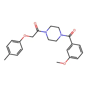 1-[4-(3-Methoxybenzoyl)piperazin-1-yl]-2-(4-methylphenoxy)ethanone structure