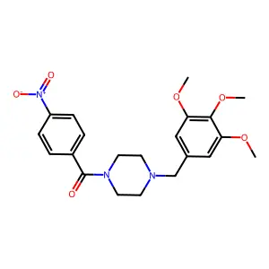 (4-Nitrophenyl)-[4-[(3,4,5-trimethoxyphenyl)methyl]piperazin-1-yl]methanone structure