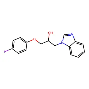 1-Benzoimidazol-1-yl-3-(4-iodo-phenoxy)-propan-2-ol structure