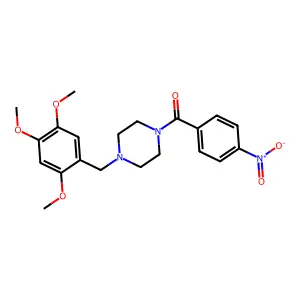 (4-Nitrophenyl)-[4-[(2,4,5-trimethoxyphenyl)methyl]piperazin-1-yl]methanone structure