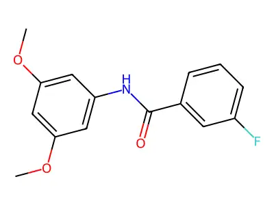 N-(3,5-dimethoxyphenyl)-3-fluorobenzamide structure