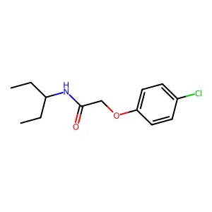 2-(4-chlorophenoxy)-N-pentan-3-ylacetamide structure