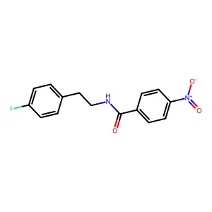 N-[2-(4-fluorophenyl)ethyl]-4-nitrobenzamide structure