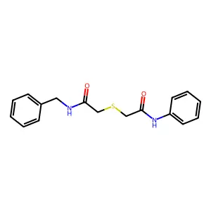 2-(2-anilino-2-oxoethyl)sulfanyl-N-benzylacetamide structure