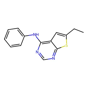 6-ethyl-N-phenylthieno[2,3-d]pyrimidin-4-amine structure