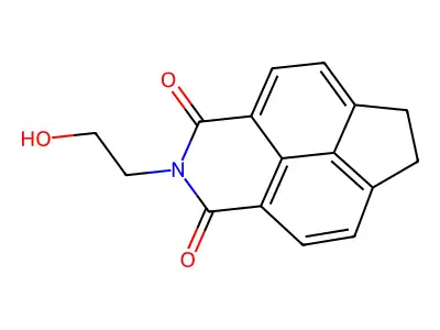 6-(2-Hydroxy-ethyl)-1,2-dihydro-6-aza-cyclopenta[cd]phenalene-5,7-dione structure