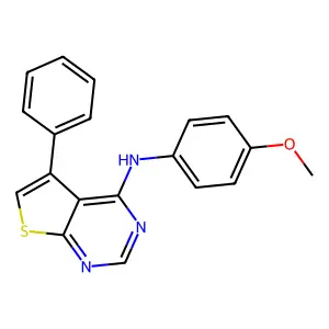 N-(4-methoxyphenyl)-5-phenylthieno[2,3-d]pyrimidin-4-amine structure