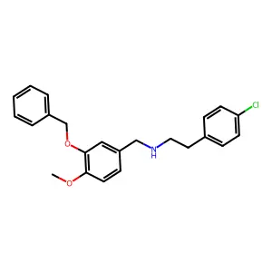 N-[3-(benzyloxy)-4-methoxybenzyl]-2-(4-chlorophenyl)ethanamine structure