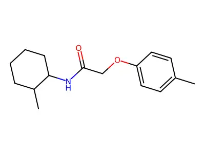 N-(2-methylcyclohexyl)-2-(4-methylphenoxy)acetamide structure