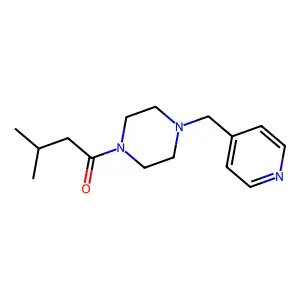 3-Methyl-1-[4-(pyridin-4-ylmethyl)piperazin-1-yl]butan-1-one structure