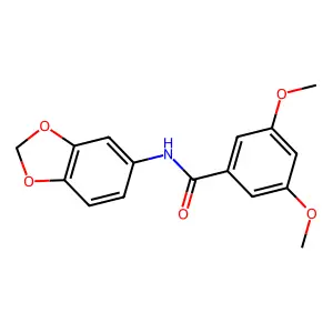 N-(1,3-benzodioxol-5-yl)-3,5-dimethoxybenzamide structure
