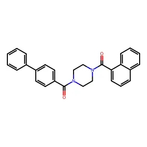[4-(Naphthalene-1-carbonyl)piperazin-1-yl]-(4-phenylphenyl)methanone structure