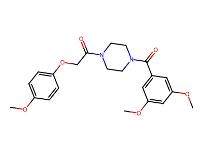 1-[4-(3,5-Dimethoxybenzoyl)piperazin-1-yl]-2-(4-methoxyphenoxy)ethanone structure