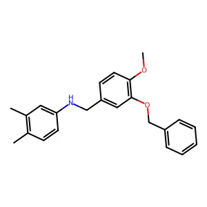 N-[3-(benzyloxy)-4-methoxybenzyl]-3,4-dimethylaniline structure