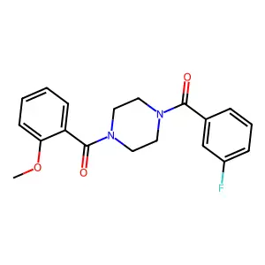 (3-Fluorophenyl)-[4-(2-methoxybenzoyl)piperazin-1-yl]methanone structure