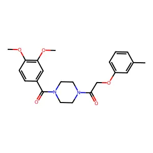 1-[4-(3,4-Dimethoxybenzoyl)piperazin-1-yl]-2-(3-methylphenoxy)ethanone structure