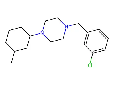 1-(3-Chlorobenzyl)-4-(3-methylcyclohexyl)piperazine structure