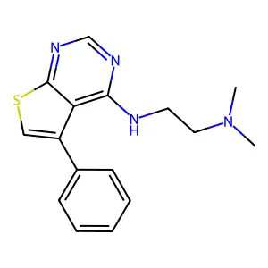 Dimethyl{2-[(5-phenylthiopheno[3,2-e]pyrimidin-4-yl)amino]ethyl}amine structure