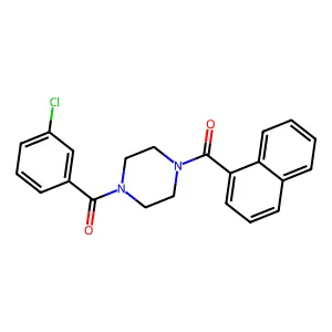 (3-Chlorophenyl)-[4-(naphthalene-1-carbonyl)piperazin-1-yl]methanone structure