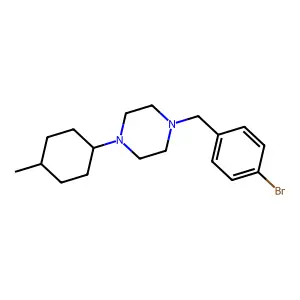1-[(4-Bromophenyl)methyl]-4-(4-methylcyclohexyl)piperazine structure