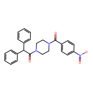 1-[4-(4-Nitrobenzoyl)piperazin-1-yl]-2,2-diphenylethanone structure