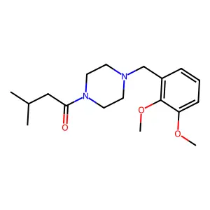 1-[4-(2,3-Dimethoxybenzyl)piperazin-1-yl]-3-methylbutan-1-one structure