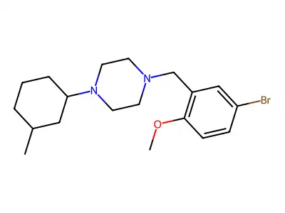1-(5-Bromo-2-methoxybenzyl)-4-(3-methylcyclohexyl)piperazine structure