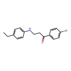 1-(4-Bromophenyl)-3-(4-ethylanilino)-1-propanone structure