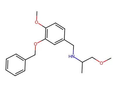 N-[3-(benzyloxy)-4-methoxybenzyl]-1-methoxypropan-2-amine structure