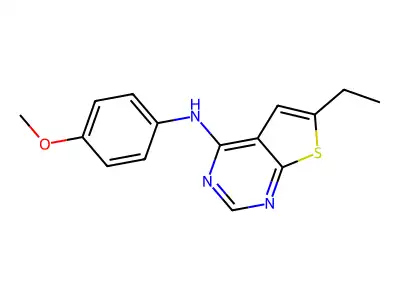 6-ethyl-N-(4-methoxyphenyl)thieno[2,3-d]pyrimidin-4-amine structure