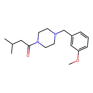 1-[4-[(3-Methoxyphenyl)methyl]piperazin-1-yl]-3-methylbutan-1-one structure
