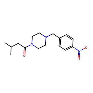 1-{4-Nitrobenzyl}-4-(3-methylbutanoyl)piperazine structure